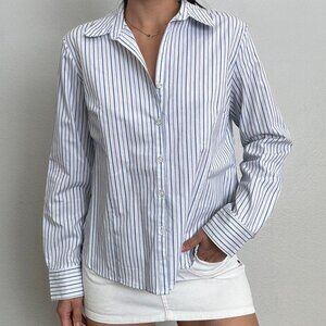 Women's White and Blue Polo-shirts